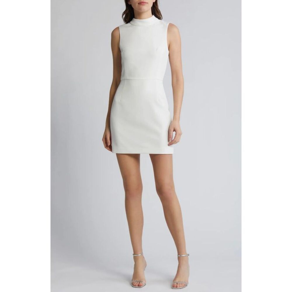 French Connection Womens Echo Midi Dress, Off-White, 8, DM